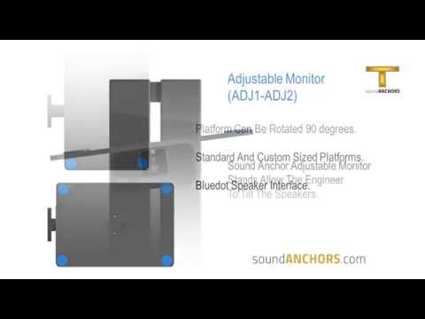 Sound Anchors ADJ2 56" Adjustable Monitor Stand with 12x16 Platform - Pair (Demo Deal)