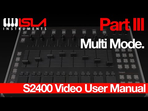 Pt.3  - Multimode - Isla Instruments S2400 Video Manual