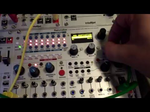 Intellijel cylonix rainmaker and jellysquasher processing some 808 drums