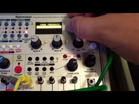 Karplus - Strong on the Intellijel | Cylonix Rainmaker spectral delay