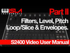 Pt.2 - Filters, Level, Pitch etc - Isla Instruments S2400 Video Manual
