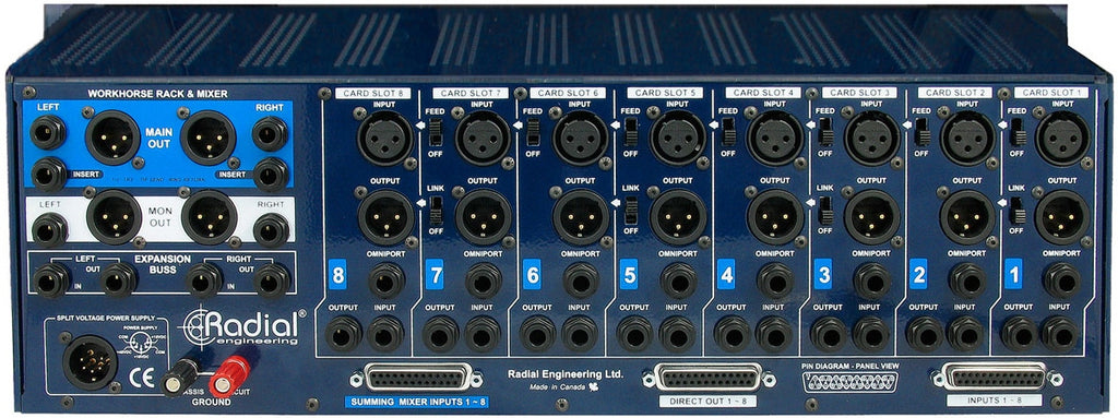 Radial Engineering Workhorse 8-Slot 500 Series Frame