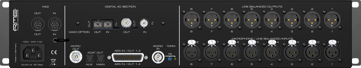 RME Micstasy 8-Channel Microphone/Line Preamp with AD