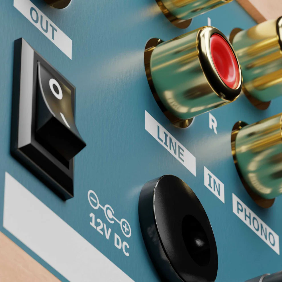 Rodec BUNK 01 Stereo Phono/Line Preamp and EQ - Elm Pearl/Gentian Blue