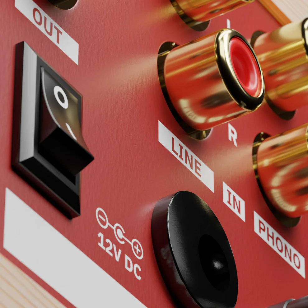 Rodec BUNK 01 Stereo Phono/Line Preamp and EQ - Maple/Red
