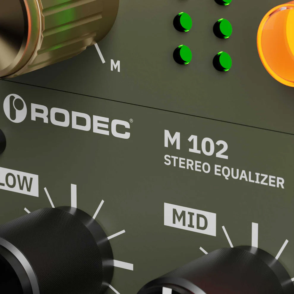 Rodec BUNK 01 Stereo Phono/Line Preamp and EQ - Walnut/Olive Green