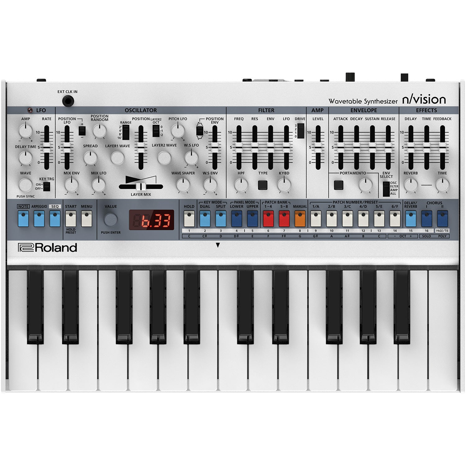 Basic Computer Audio Mixer Roland n/vision Mini Synthesizer Keyboard – Vintage King