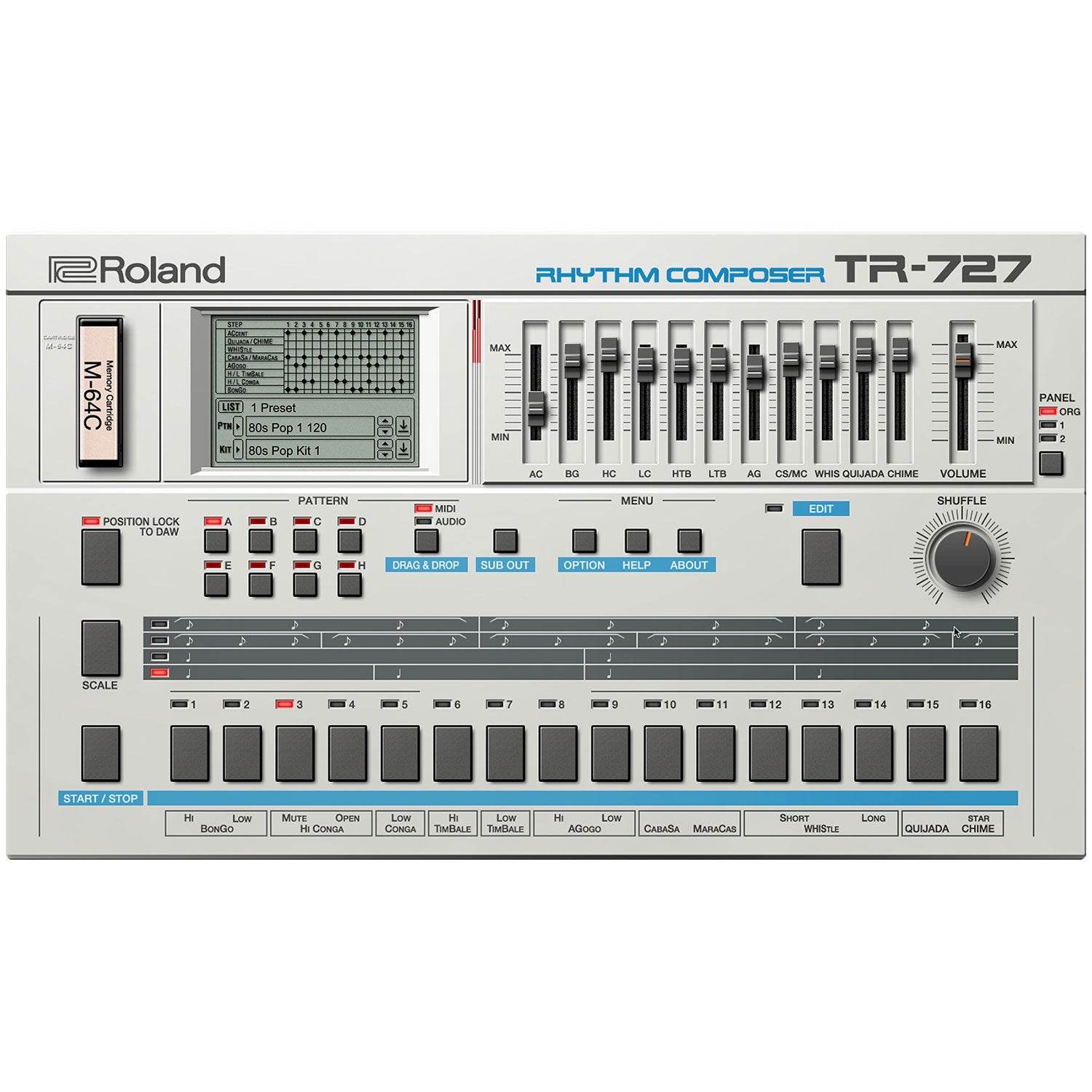 Roland TR-727 Software Rhythm Composer - Electronic Delivery