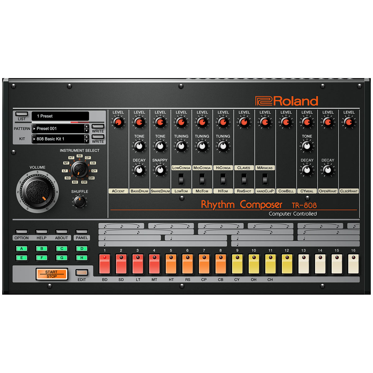 Roland TR-808 Software Rhythm Composer - Elec Del