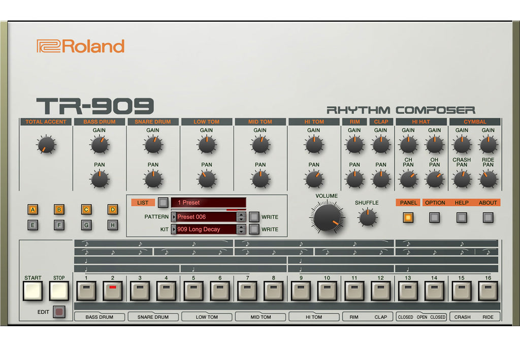 Roland TR-909 Software Rhythm Composer - Electronic Delivery