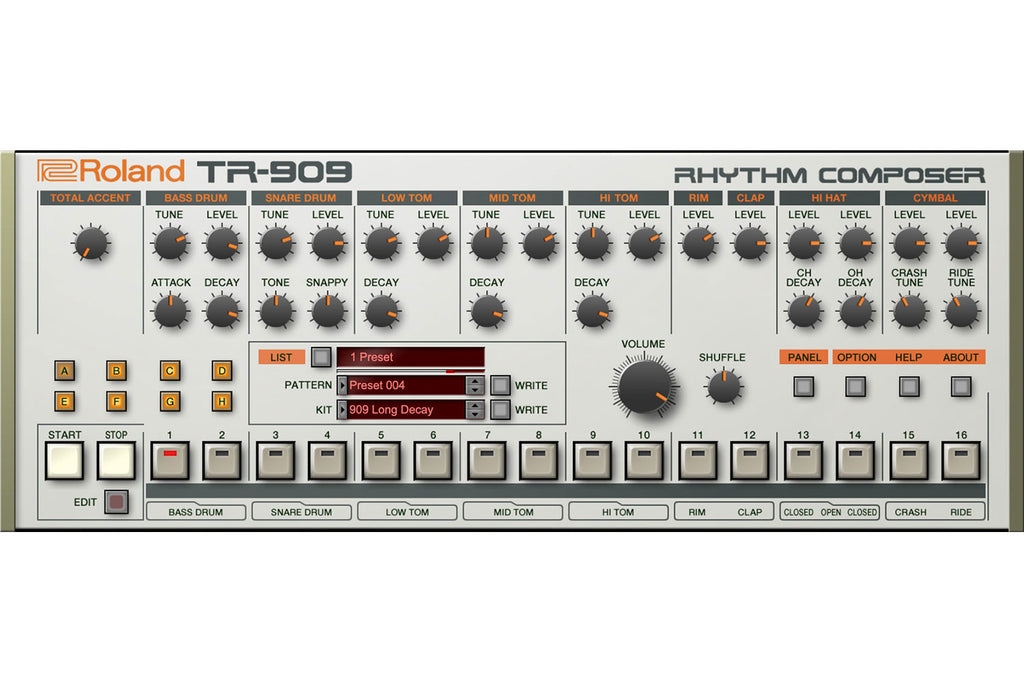 Roland TR-909 Software Rhythm Composer - Electronic Delivery
