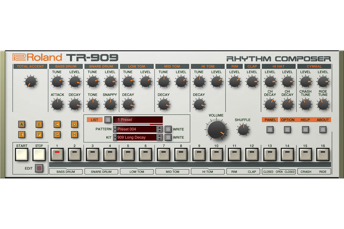Roland TR-909 Software Rhythm Composer - Electronic Delivery