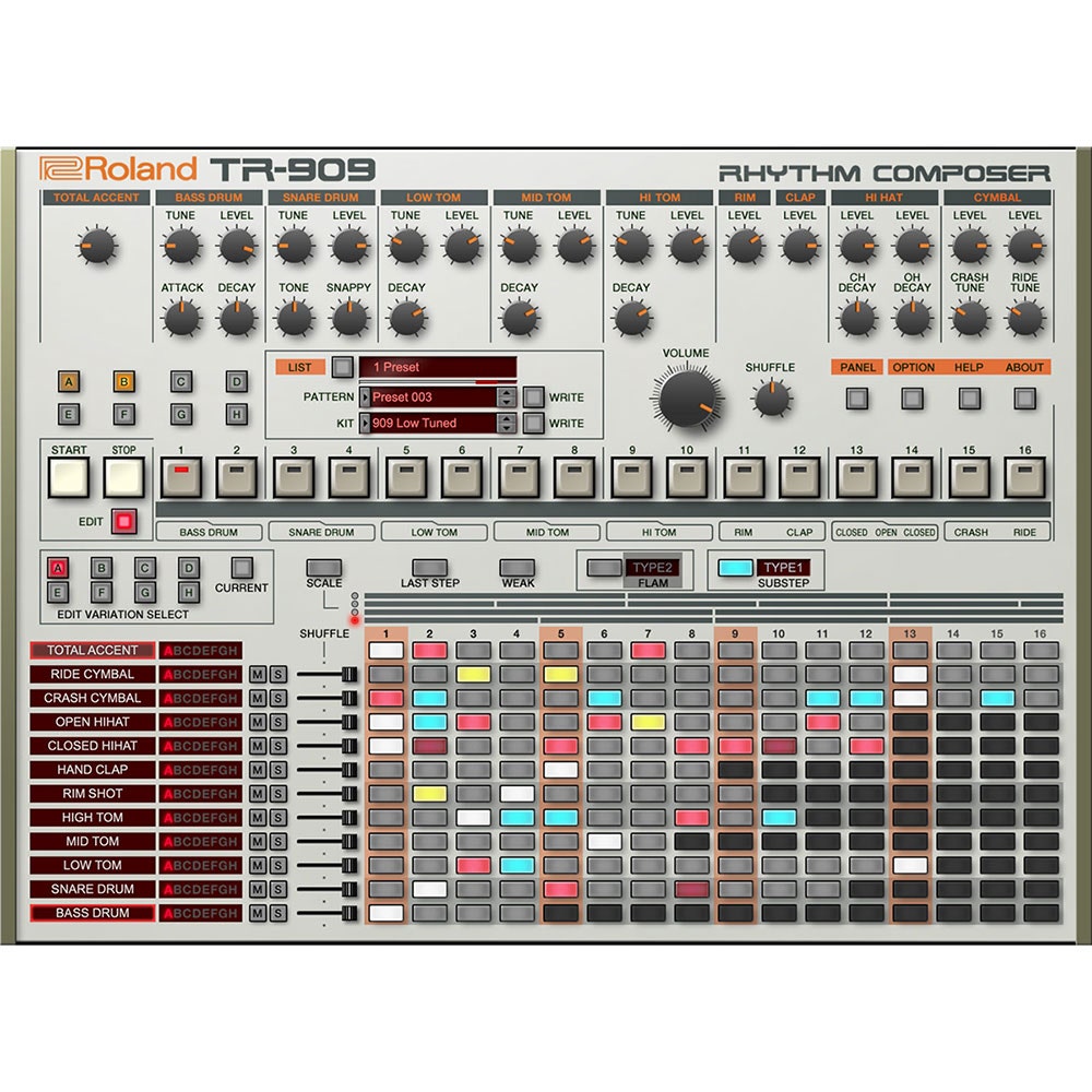 Roland TR-909 Software Rhythm Composer - Electronic Delivery