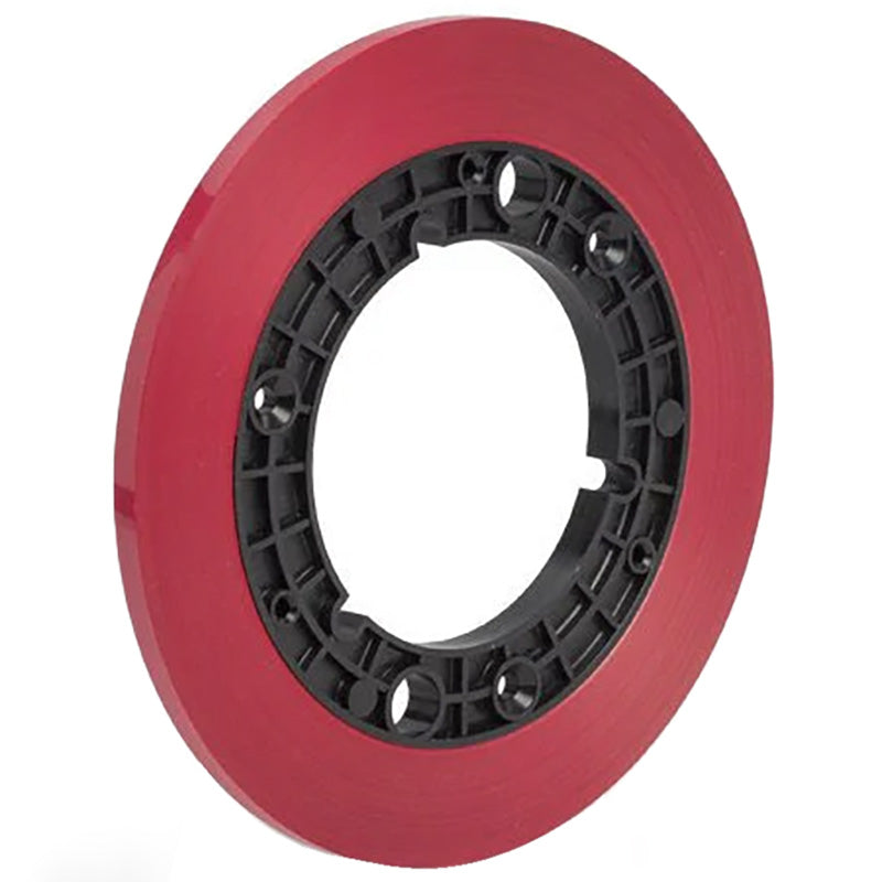 RTM R39104 1/4" x 820' Leader Tape Pancake with NAB Hub - Red
