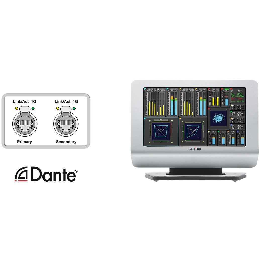 RTW TouchMonitor TM7-Dante 7" Desktop Loudness Monitor with Dante I/O