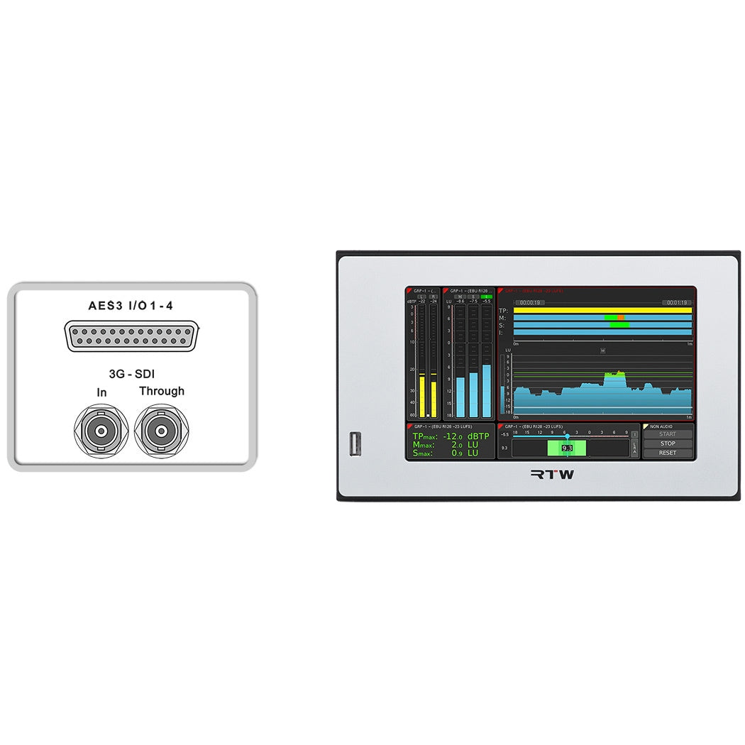 RTW TouchMonitor TM7-Rack 7" Rack-Mount Loudness Monitor with AES and Analog I/O