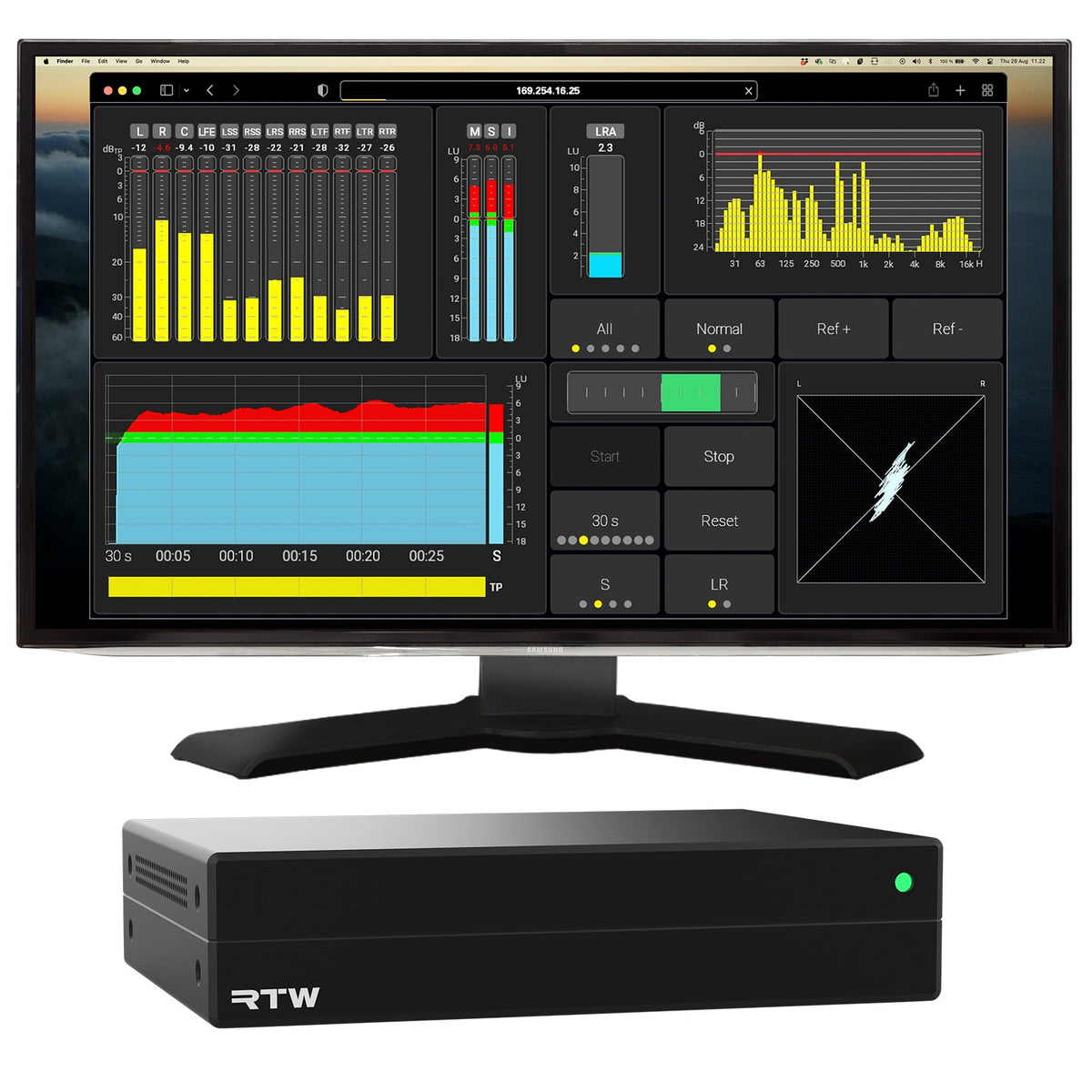 RTW TMxCore Analog8 AES8 Boadcast and Pro Audio Metering Platform
