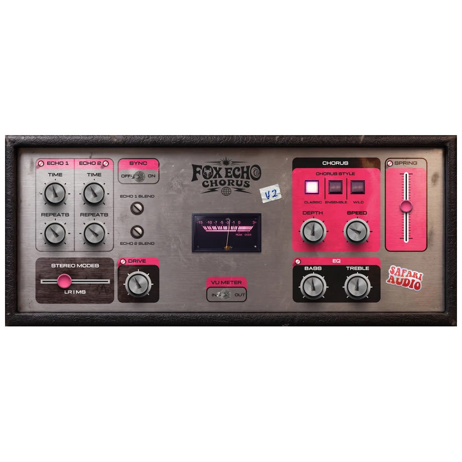 Safari Audio Fox Echo Chorus V2 Classic Tape Echo Plug-in - Electronic Delivery