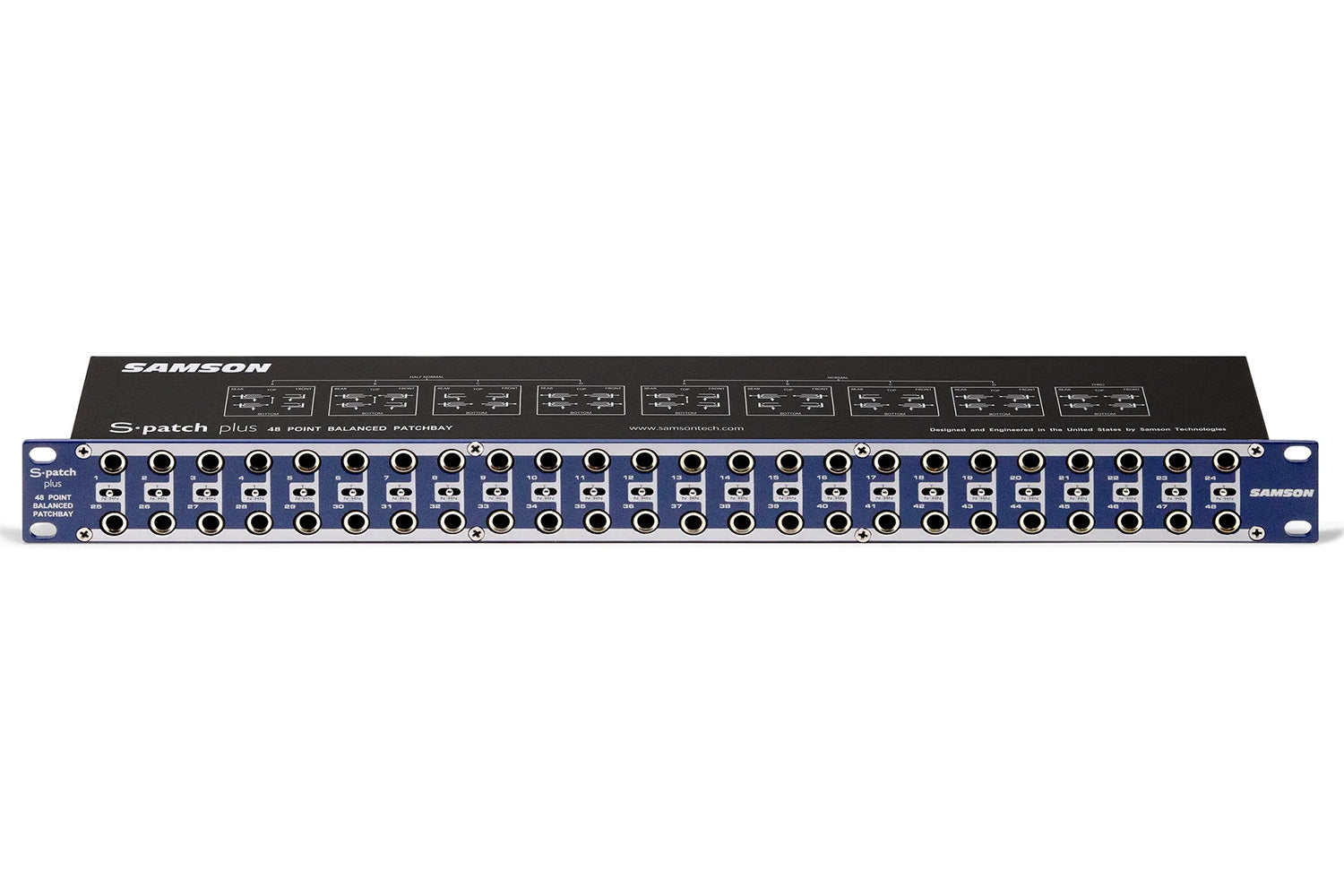 SAMSON S-PATCH+ 48ポイント パッチベイ 新品同様 Samson S-Patch Plus 48-Point Balanced Patch Bay – Vintage King