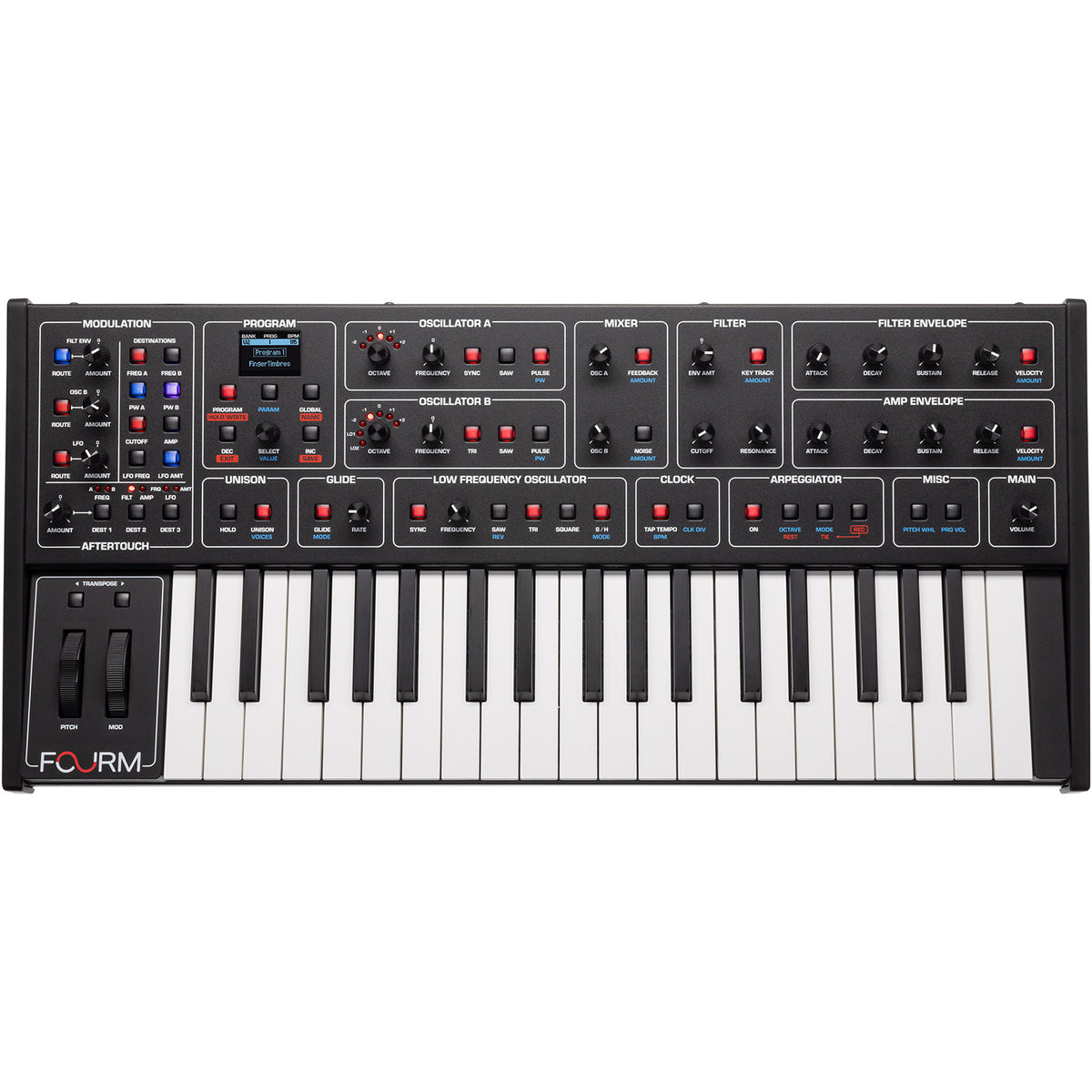 Sequential Fourm Compact 37-Key Keyboard Analog Synthesizer (Demo Deal)