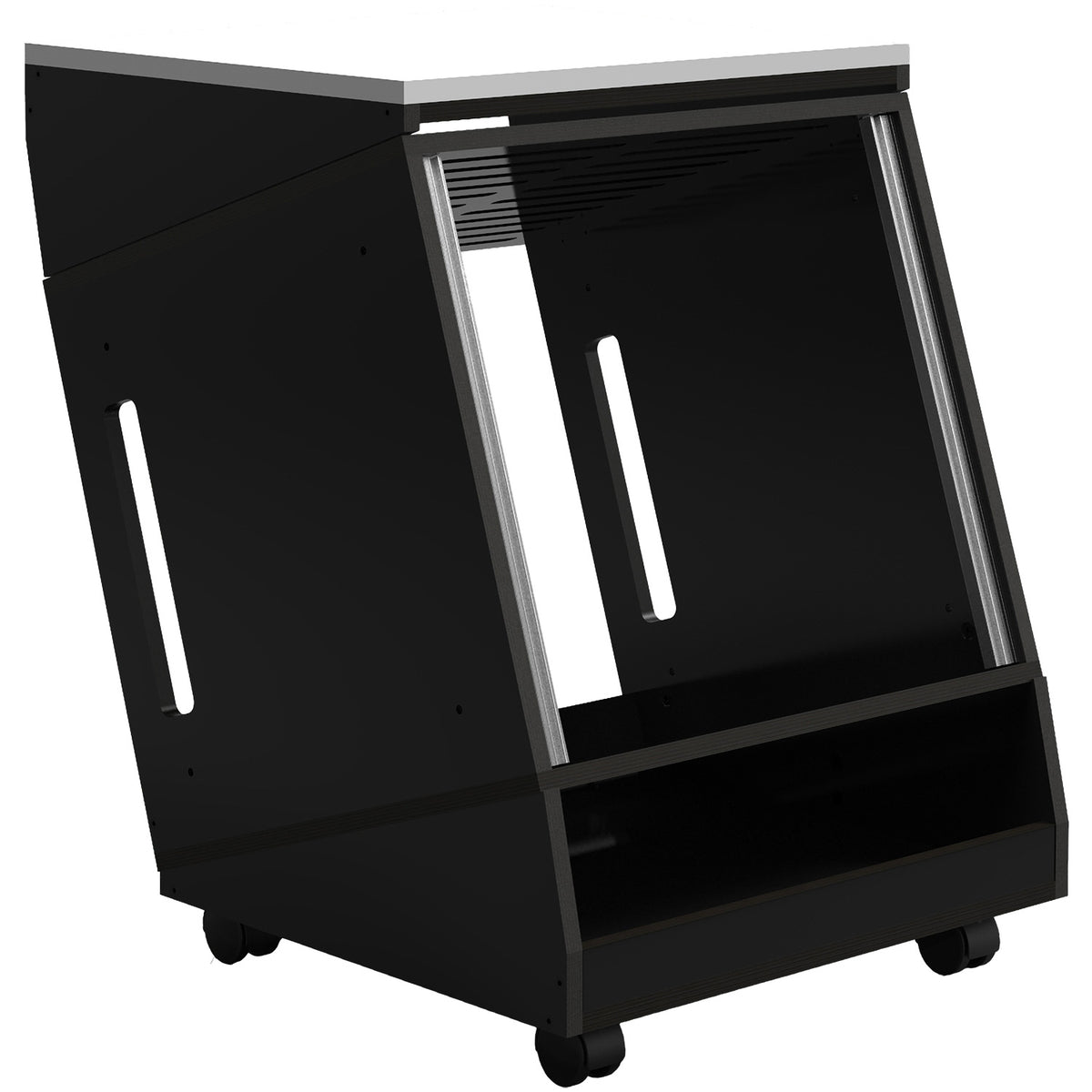 Sessiondesk ALEA Studio Rack with NIVEL Tabletop - 90s Black/20s White