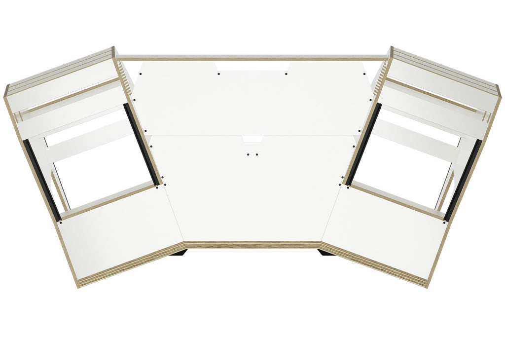 Sessiondesk GUSTAV 2.0 Studio Desk with KEY medium Keyboard Drawer - 70s White