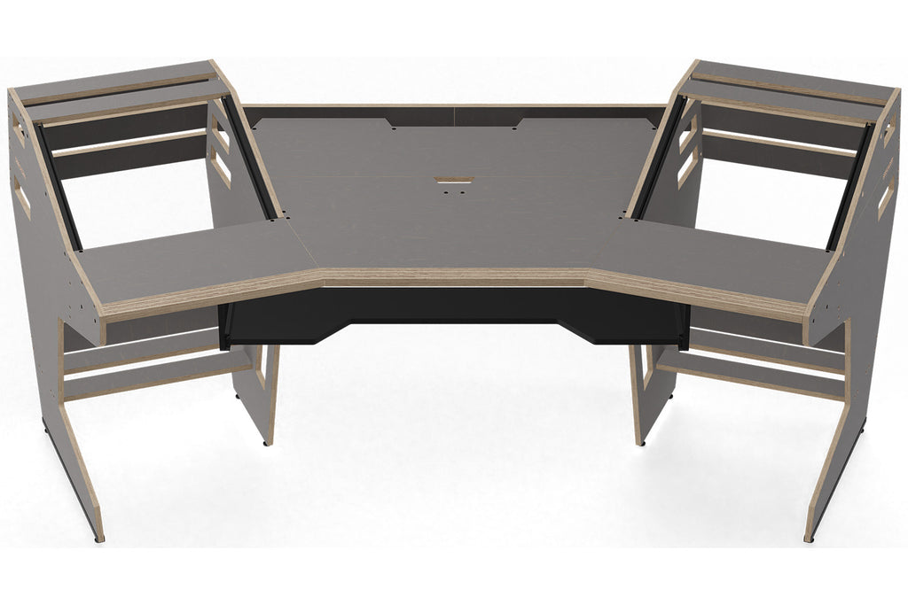 Sessiondesk GUSTAV 2.0 Studio Desk with KEY medium Keyboard Drawer - 80s Grey