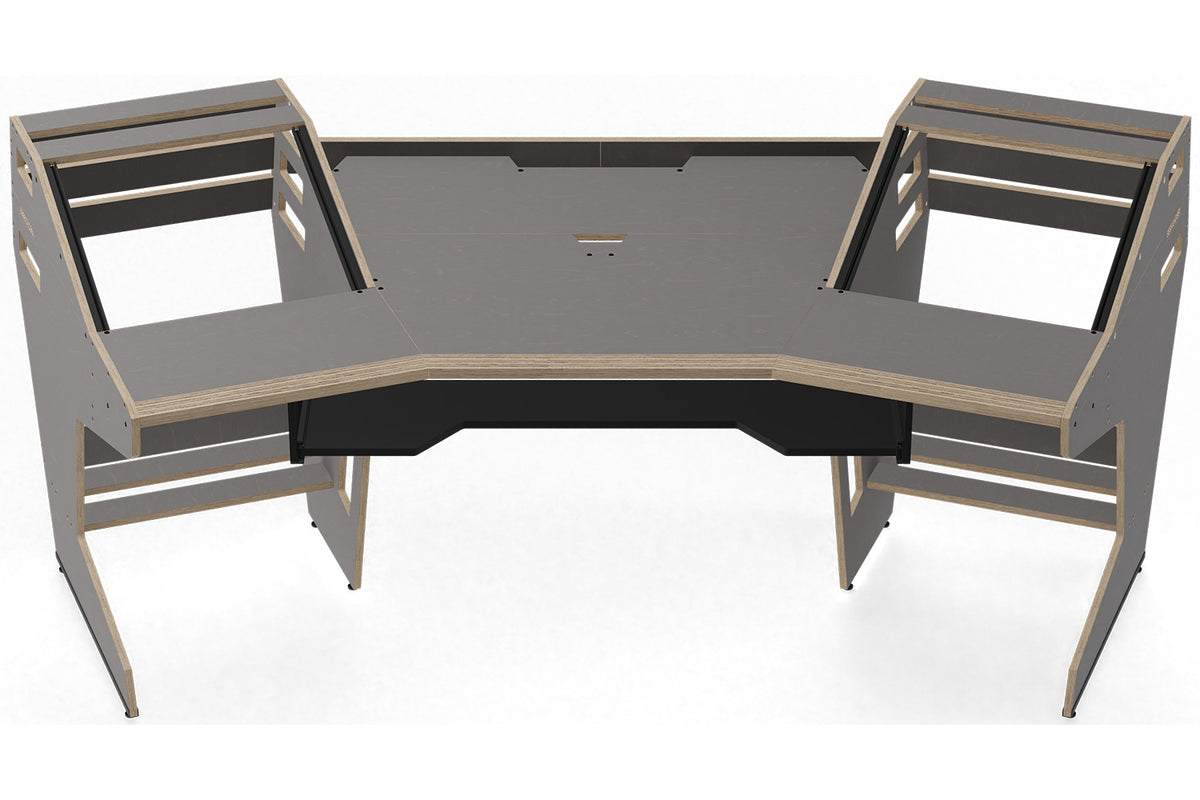 Sessiondesk GUSTAV 2.0 Studio Desk with KEY medium Keyboard Drawer - 80s Grey