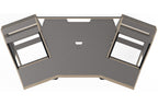 Sessiondesk GUSTAV 2.0 Studio Desk with KEY medium Keyboard Drawer - 80s Grey