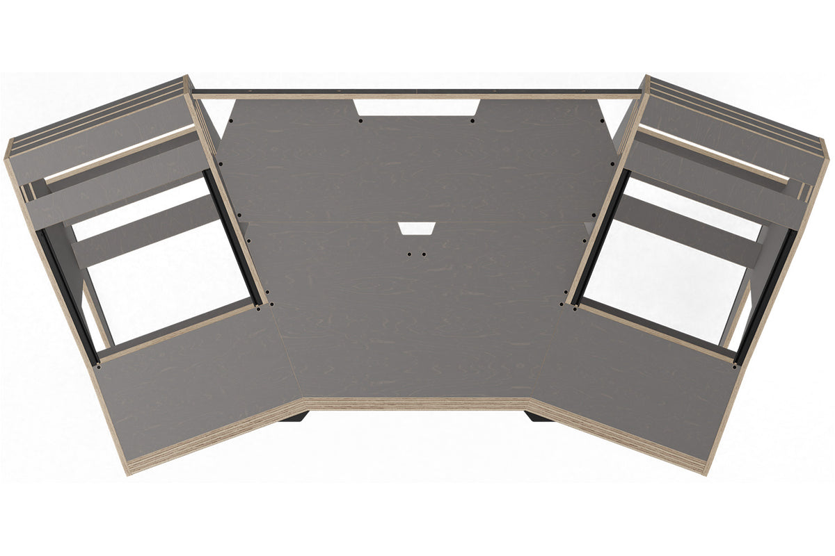 Sessiondesk GUSTAV 2.0 Studio Desk with KEY medium Keyboard Drawer - 80s Grey