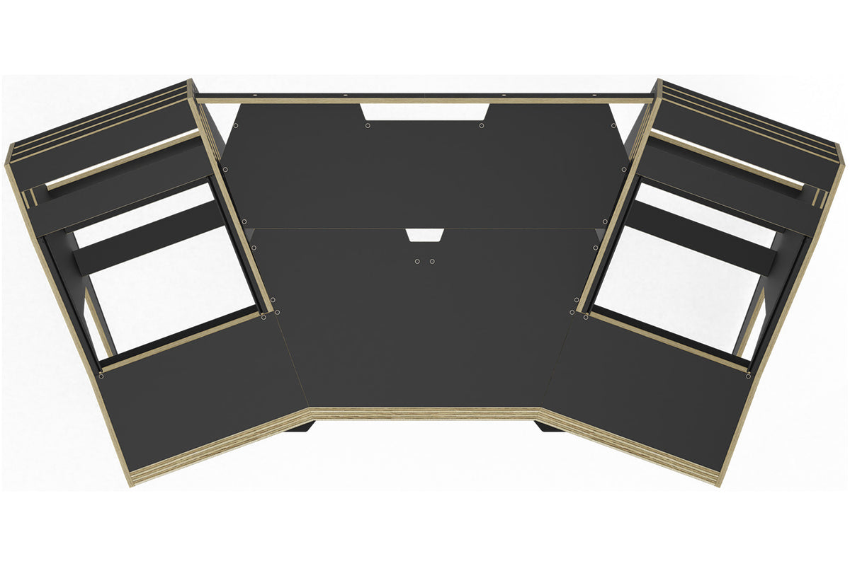 Sessiondesk GUSTAV 2.0 Studio Desk with KEY medium Keyboard Drawer - 90s Black