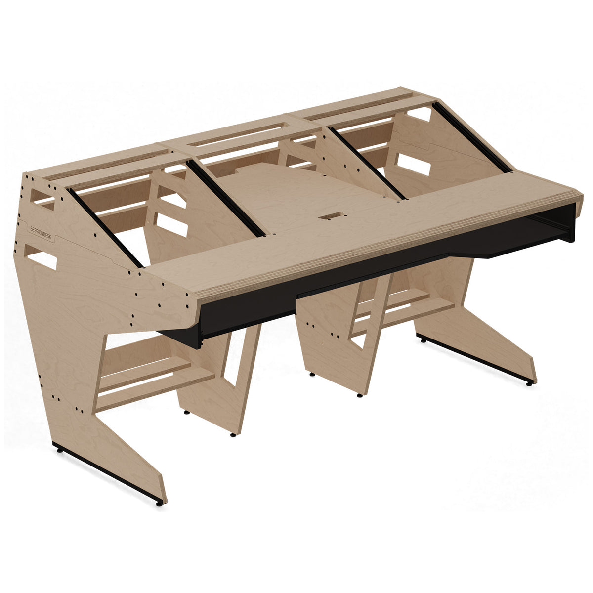Sessiondesk OKTAV 2.0 Studio Desk with KEY big Keyboard Drawer - 100% Birch