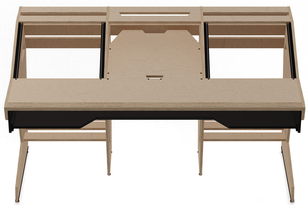 Sessiondesk OKTAV 2.0 Studio Desk with KEY big Keyboard Drawer - 100% Birch
