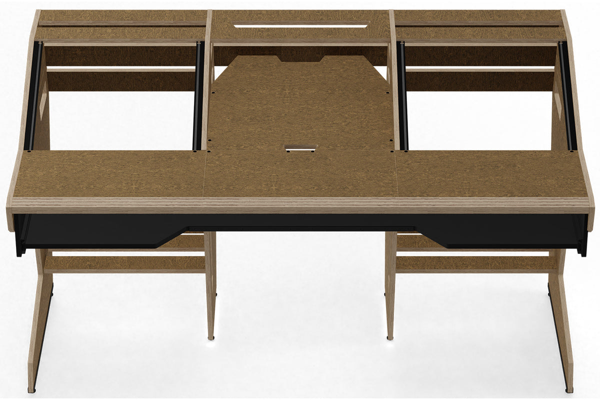 Sessiondesk OKTAV 2.0 Studio Desk with KEY big Keyboard Drawer - 50s Brown