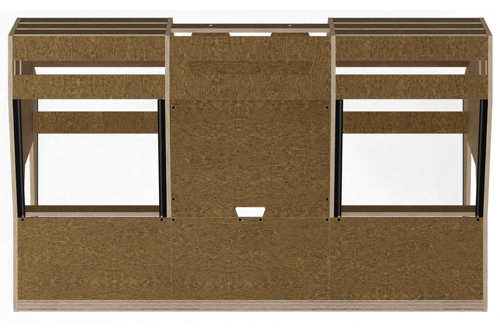 Sessiondesk OKTAV 2.0 Studio Desk with KEY big Keyboard Drawer - 50s Brown