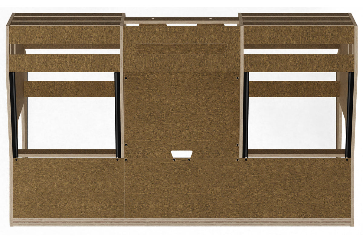 Sessiondesk OKTAV 2.0 Studio Desk with KEY big Keyboard Drawer - 50s Brown