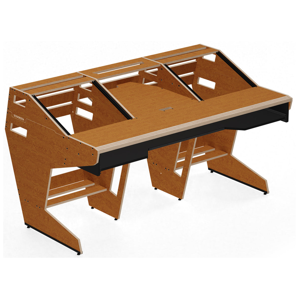 Sessiondesk OKTAV 2.0 Studio Desk with KEY big Keyboard Drawer - 60s Brown