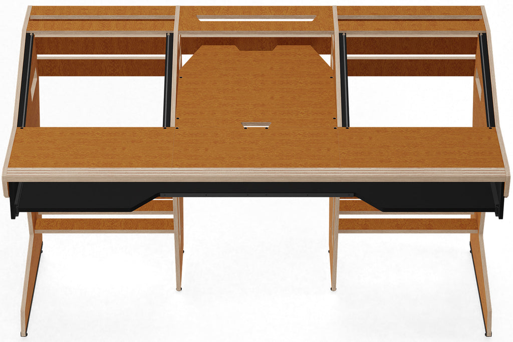 Sessiondesk OKTAV 2.0 Studio Desk with KEY big Keyboard Drawer - 60s Brown