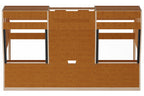 Sessiondesk OKTAV 2.0 Studio Desk with KEY big Keyboard Drawer - 60s Brown