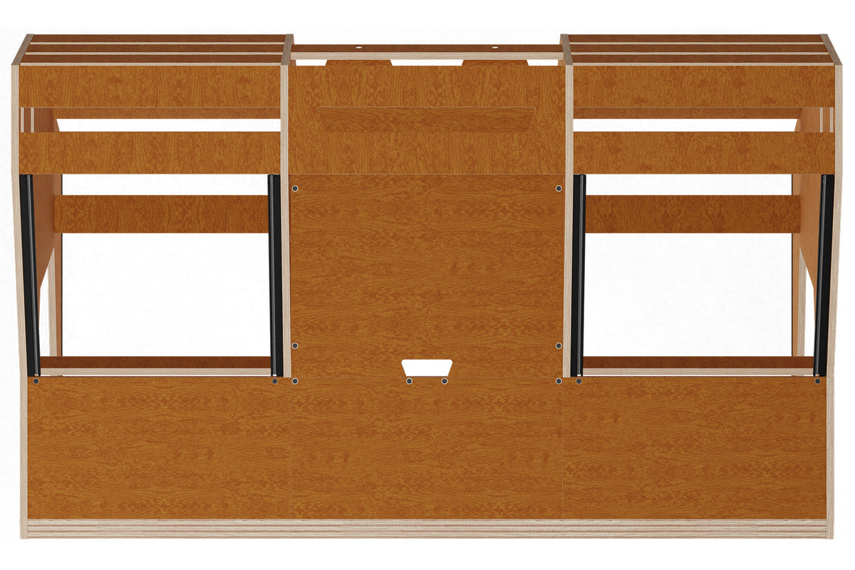 Sessiondesk OKTAV 2.0 Studio Desk with KEY big Keyboard Drawer - 60s Brown