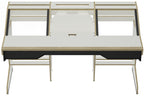 Sessiondesk OKTAV 2.0 Studio Desk with KEY big Keyboard Drawer - 70s White
