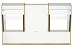 Sessiondesk OKTAV 2.0 Studio Desk with KEY big Keyboard Drawer - 70s White