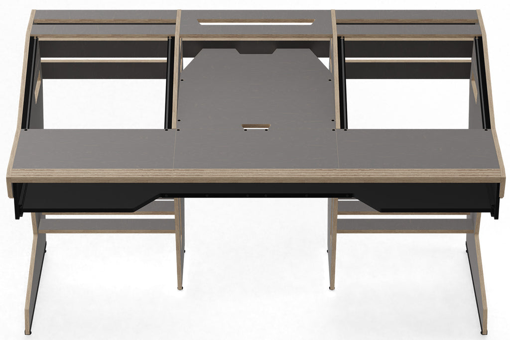 Sessiondesk OKTAV 2.0 Studio Desk with KEY big Keyboard Drawer - 80s Grey