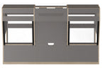 Sessiondesk OKTAV 2.0 Studio Desk with KEY big Keyboard Drawer - 80s Grey