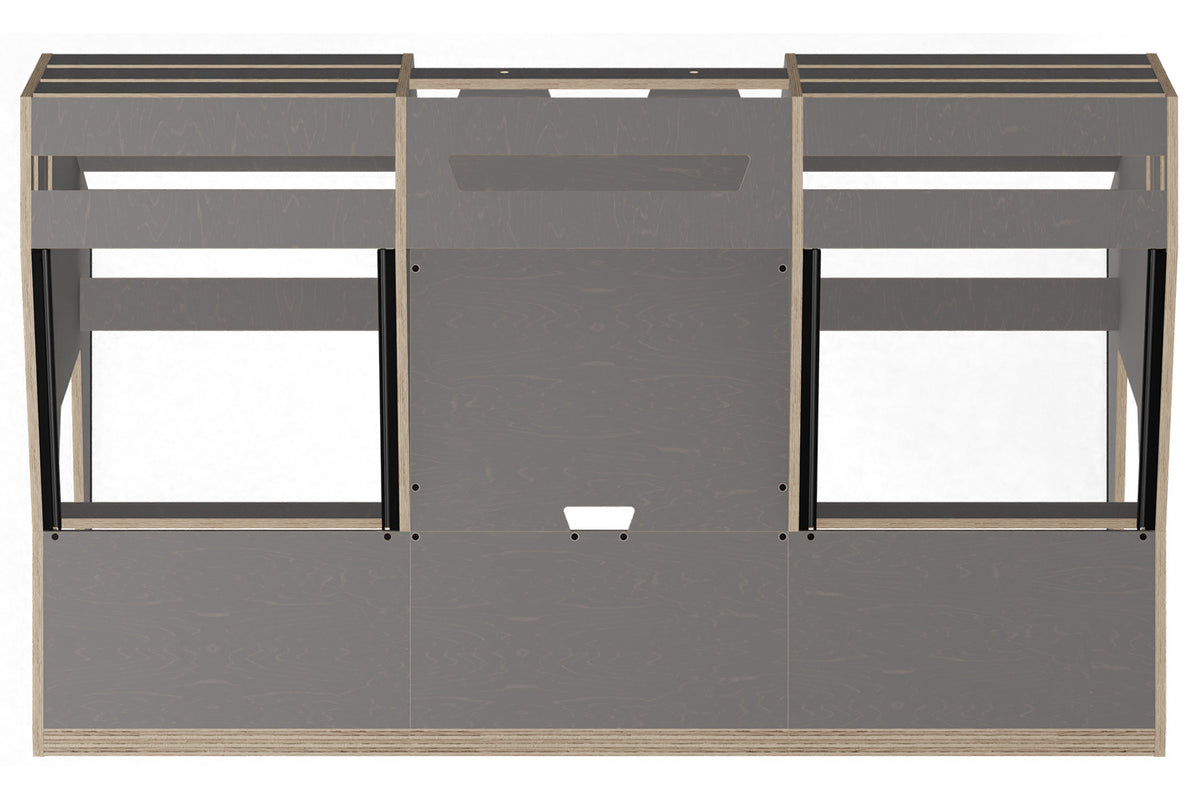 Sessiondesk OKTAV 2.0 Studio Desk with KEY big Keyboard Drawer - 80s Grey