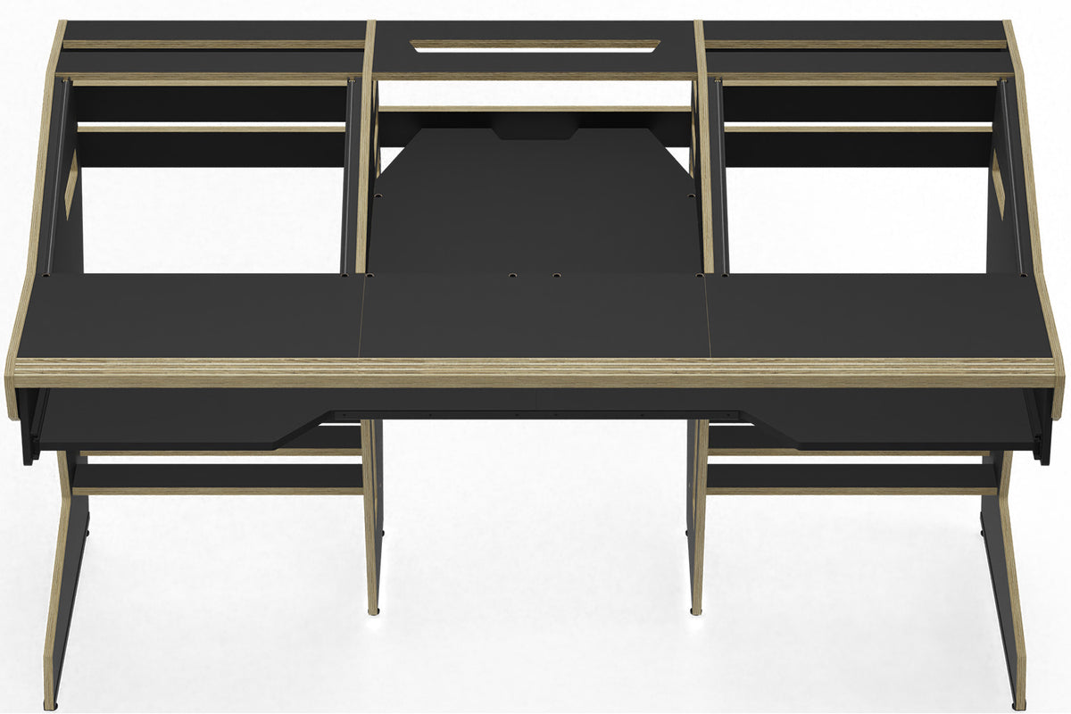 Sessiondesk OKTAV 2.0 Studio Desk with KEY big Keyboard Drawer - 90s Black