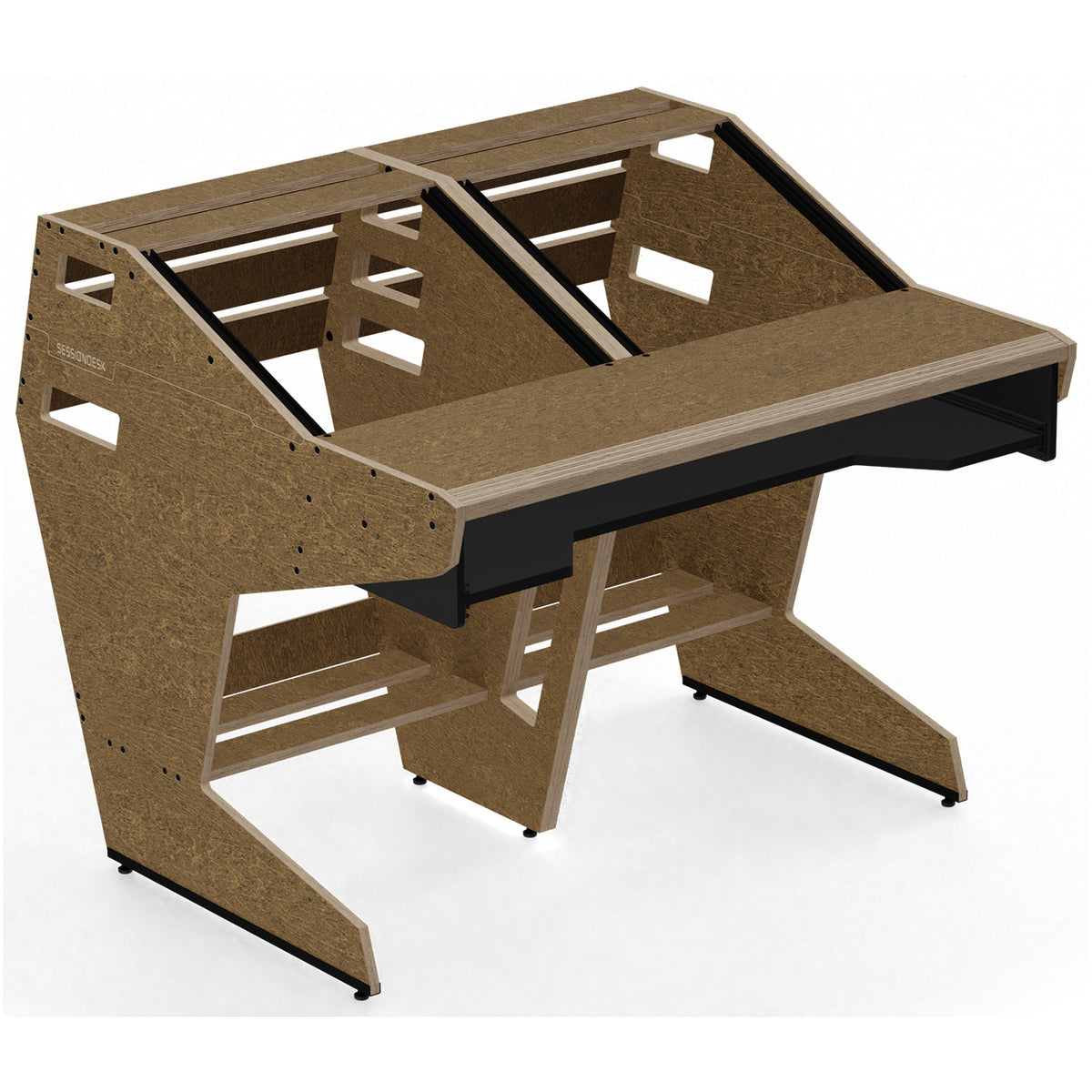 Sessiondesk QUINTAV 2.0 Studio Desk with KEY small Keyboard Drawer - 50s Brown