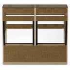 Sessiondesk QUINTAV 2.0 Studio Desk with KEY small Keyboard Drawer - 50s Brown