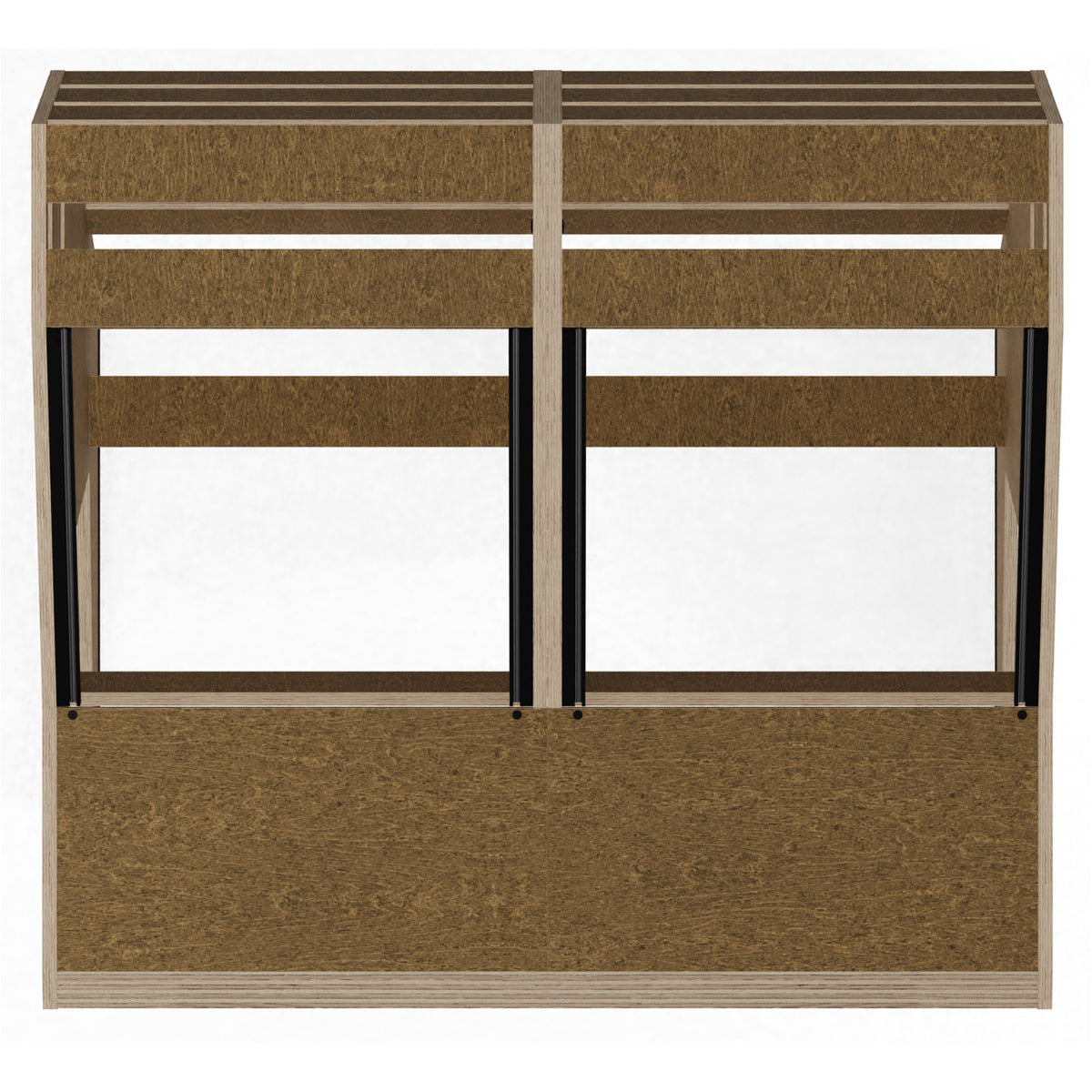 Sessiondesk QUINTAV 2.0 Studio Desk with KEY small Keyboard Drawer - 50s Brown