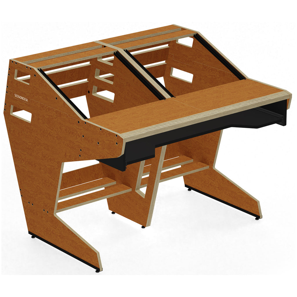 Sessiondesk QUINTAV 2.0 Studio Desk with KEY small Keyboard Drawer - 60s Brown